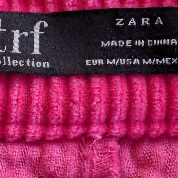 Zara TRF Hot Pink Corduroy Pants - Picture 3 of 4